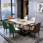 طاولة طعام فاخرة مع كراسي
