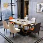 طاولة طعام فاخرة مع كراسي
