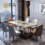 طاولة طعام فاخرة مع كراسي