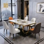 طاولة طعام فاخرة مع كراسي