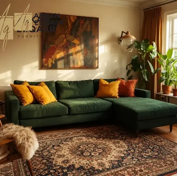 كنب زاوية بتصميم مودرن دافئ