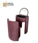 تسريحة غرفة نوم دائرية مع كرسي