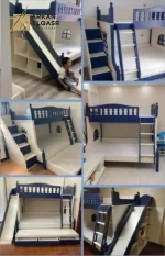سرير نوم بدورين للأطفال مع تصميم عملي