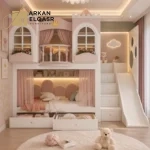 سرير نوم اطفال بدورين بناتي