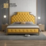 سرير مودرن بتصميم فاخر مع 2 كمودينة