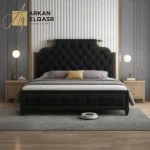 سرير مودرن بتصميم فاخر مع 2 كمودينة