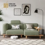 كنب ثنائي مع طاولات خدمة ذاتية