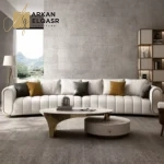 كنبة من الجلد الطبيعى الفاخر بتصميم عصرى