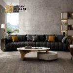 كنبة من الجلد الطبيعى الفاخر بتصميم عصرى