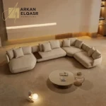 كنب زاوية بتصميم ايطالي لغرفة المعيشة