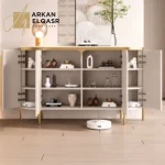 بوفيه مودرن بتصميم فاخر وسطح رخامي أنيق