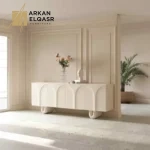 بوفيه مودرن فاخر بواجهات هندسية ناعمة وتصميم أنيق (1)