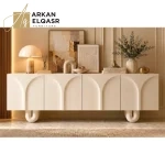 بوفيه مودرن فاخر بواجهات هندسية ناعمة وتصميم أنيق (1)