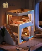 سرير اطفال بدورين بتصميم امن