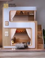 سرير اطفال بدورين بتصميم امن