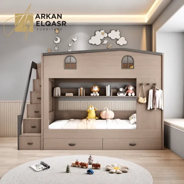 سرير اطفال دورين متعدد الاستخدام بتصميم مميز