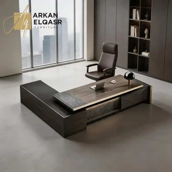 مكتب إداري فاخر بتصميم هندسي