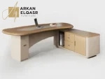 مكتب مودرن بتصميم منحنِ وفاخر