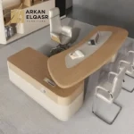 مكتب مودرن بتصميم منحنِ فاخر